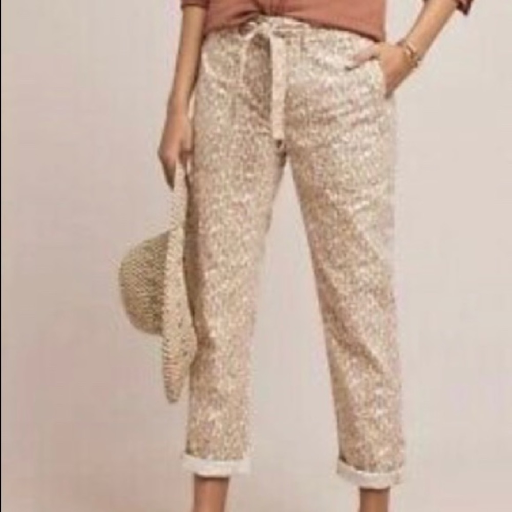 Anthropologie animal print Wanderer pants